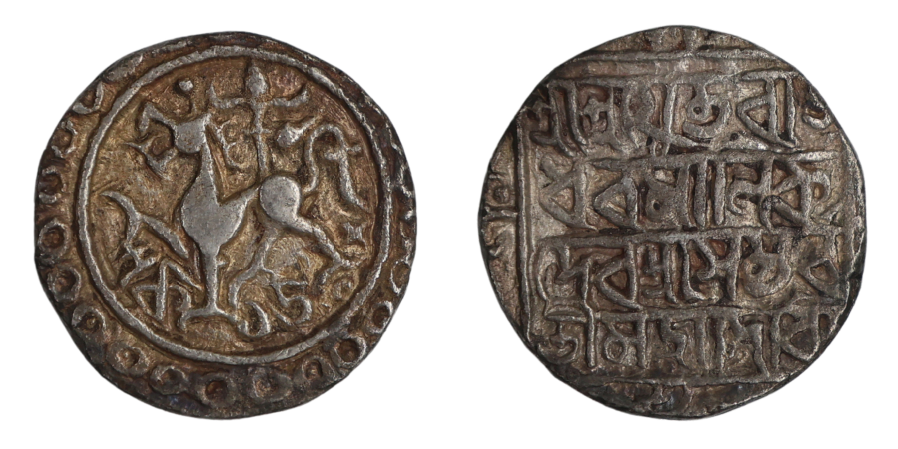 Rajdhara Manikya (SE 1508-1521, 1586-1599 AD), Silver Tanka, Saka 1508 ,10.05g, 23.21mm, O