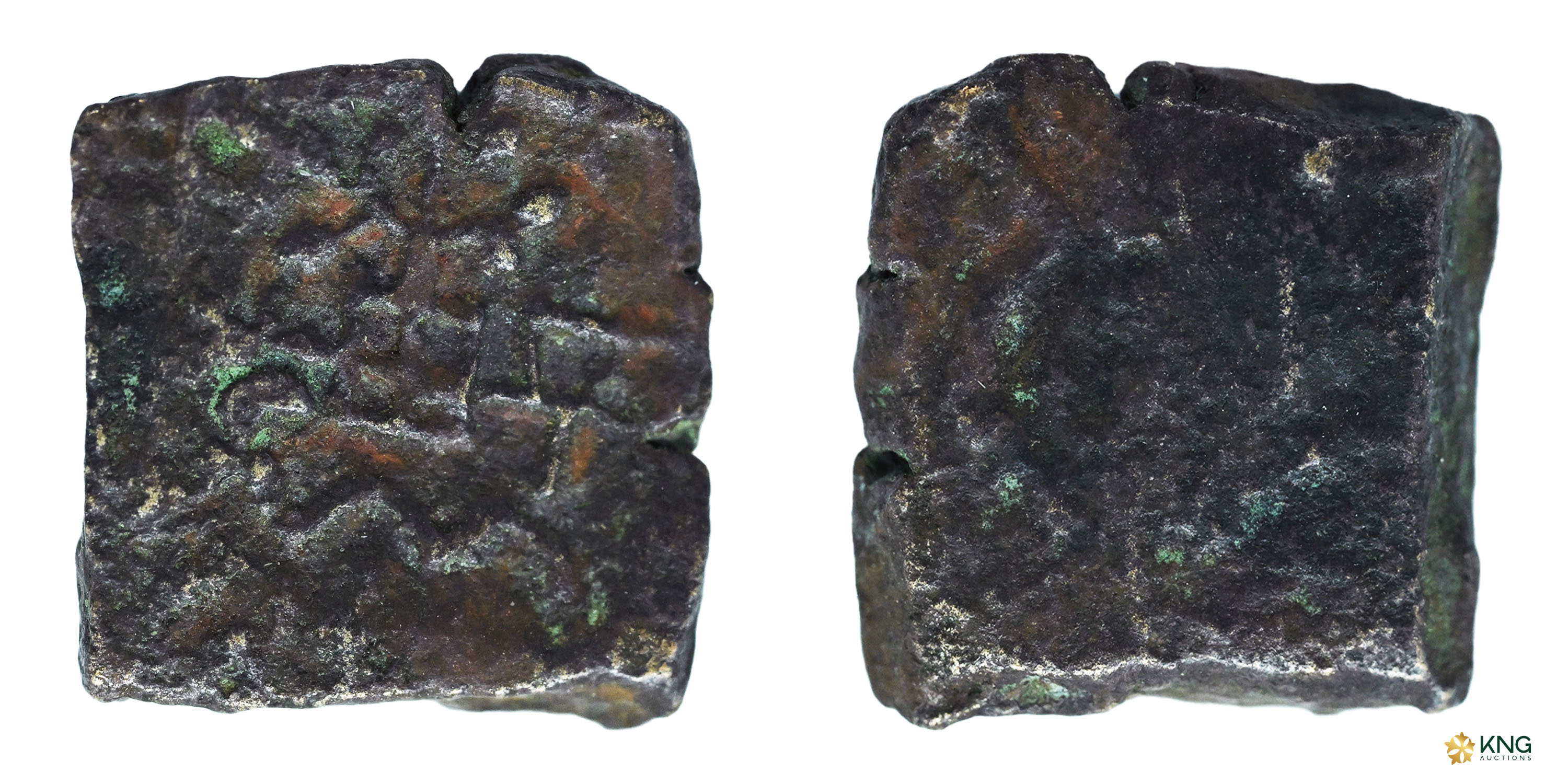 Ancient, Agacha / Agroha Janapada ( c. 200–100 BC ), Tribe of Punjab–Haryana, copper unit 
