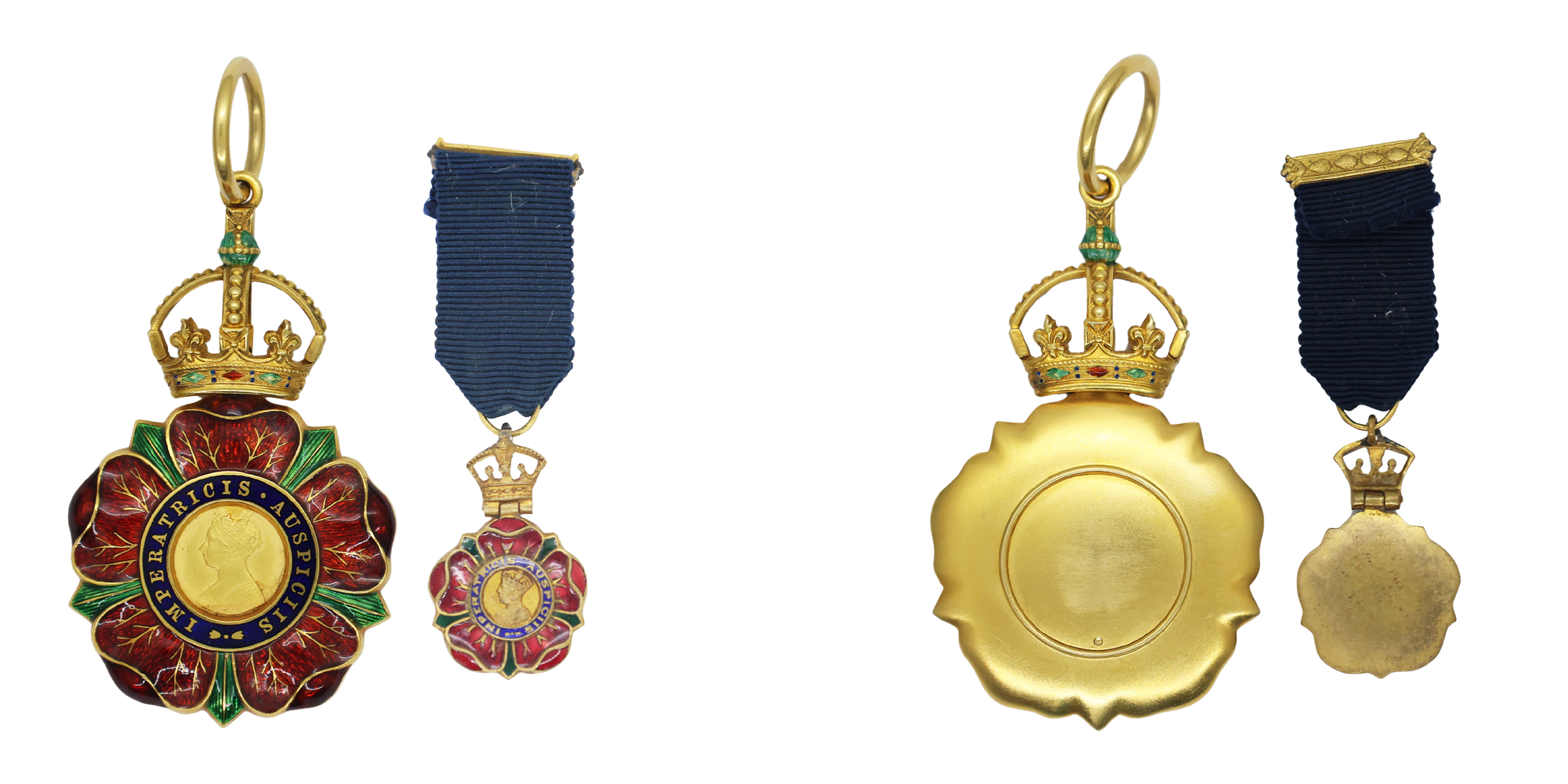 British India, Medal and its Miniature (Pair)1878: The Most Eminent Order of the Indian Em