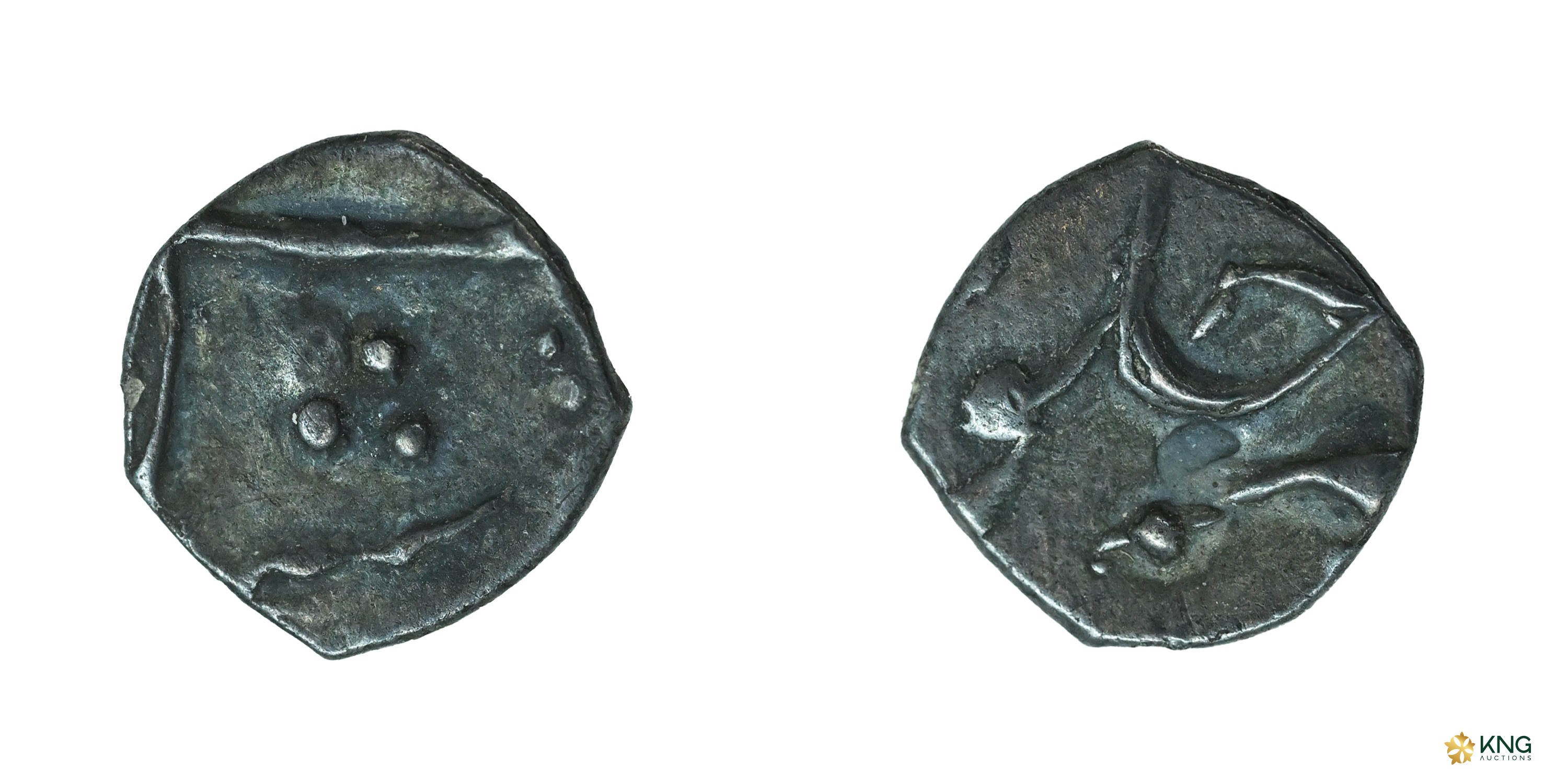 Mughal, Muhammad Shah (AH 1131–1161 / AD 1719–1748), silver 1/32 rupee (0.27 g, 7.98 mm), 