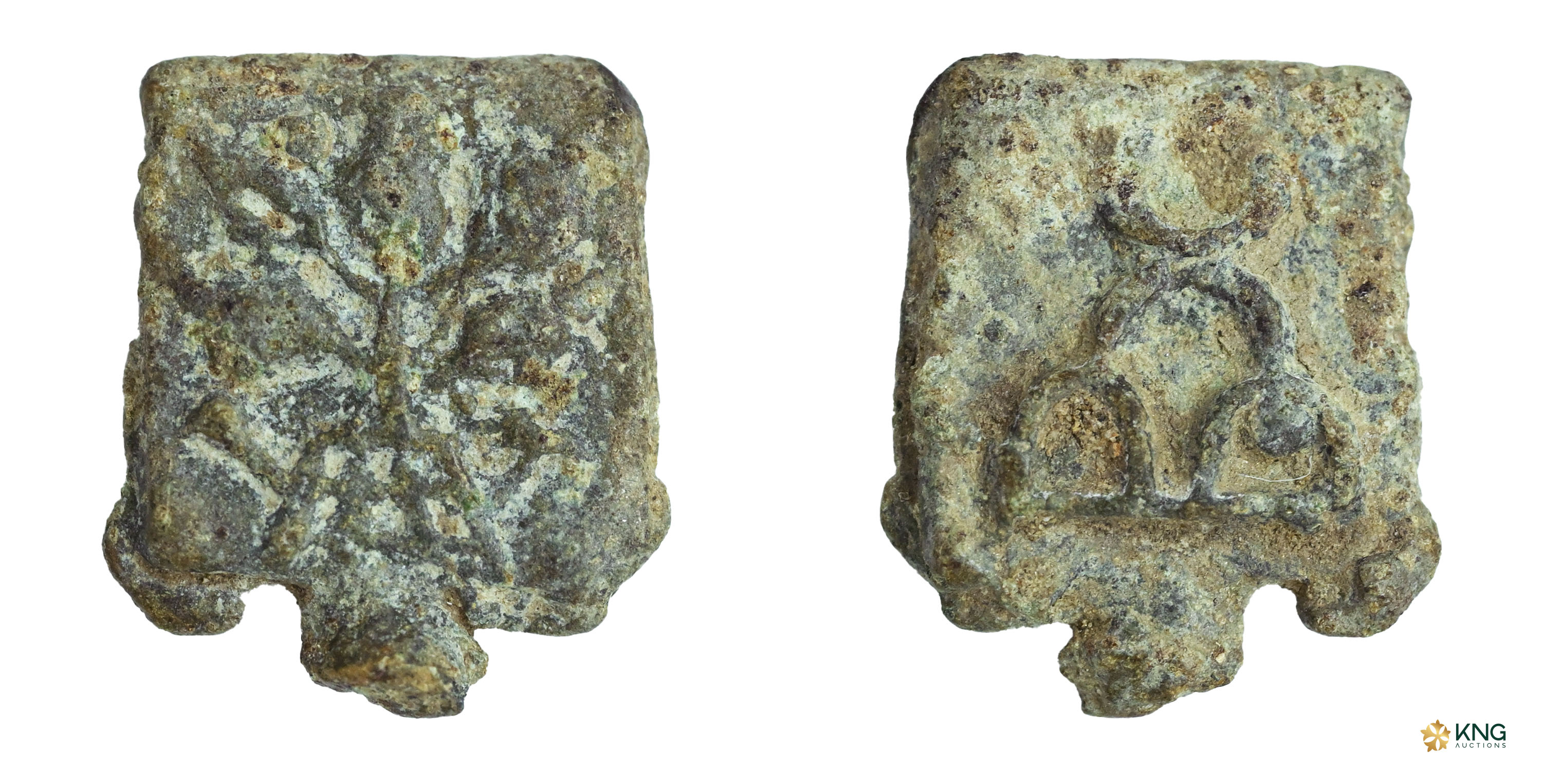 Ancient, Mathura Region (2nd–1st Century BC), cast copper unit (2.82 g, 13.65 × 16.17 mm).