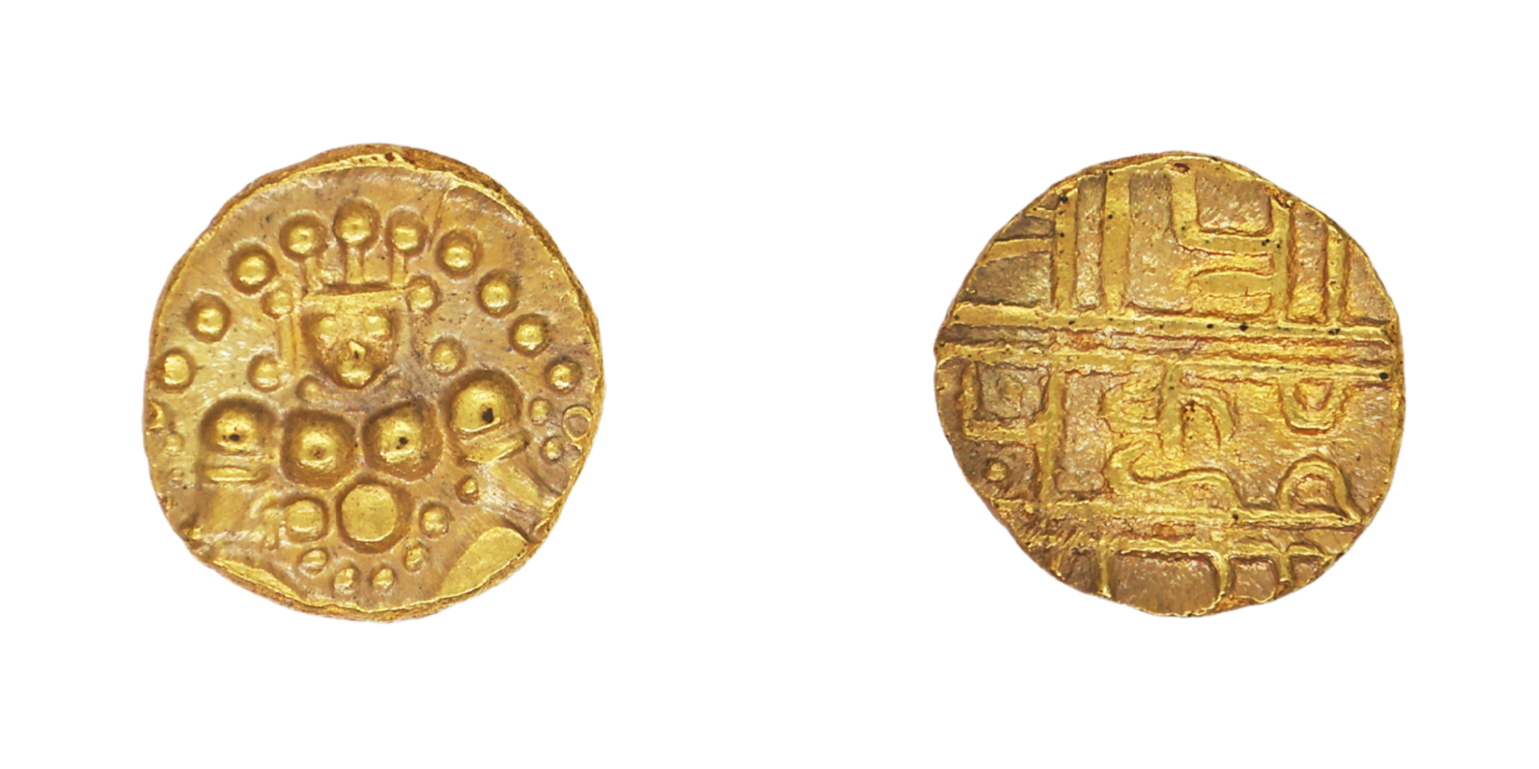 Vijayanagar Empire, Nayakas of Chitradurga, Gold Durgi Pagoda , 3.31g, 14.20mm, Obv: Krish