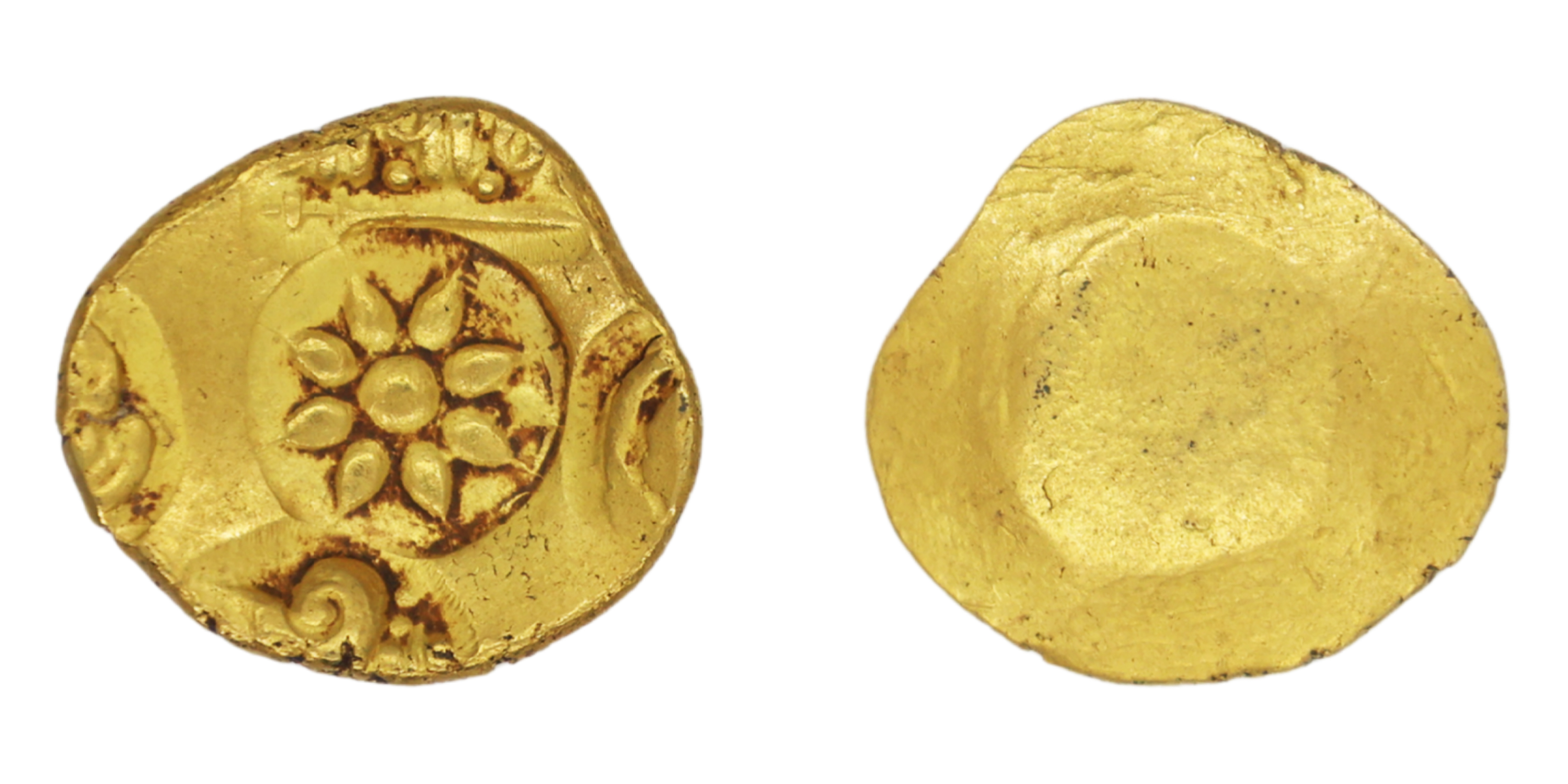 Yadavas of Devagiri, Ramachandra Deva (1270-1311 AD), Gold Gadyana / Padma Tanka , 3.81g, 