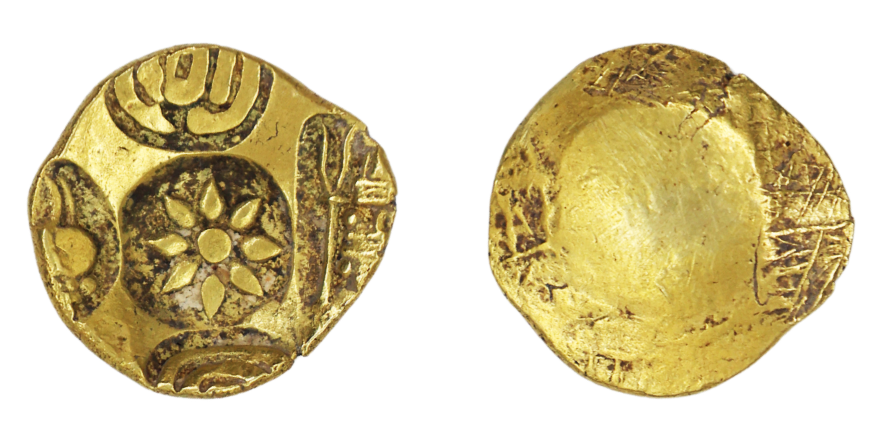 Yadavas of Devagiri, Ramachandra Deva (1270-1311 AD), Gold Gadyana / Padma Tanka , 3.81g, 