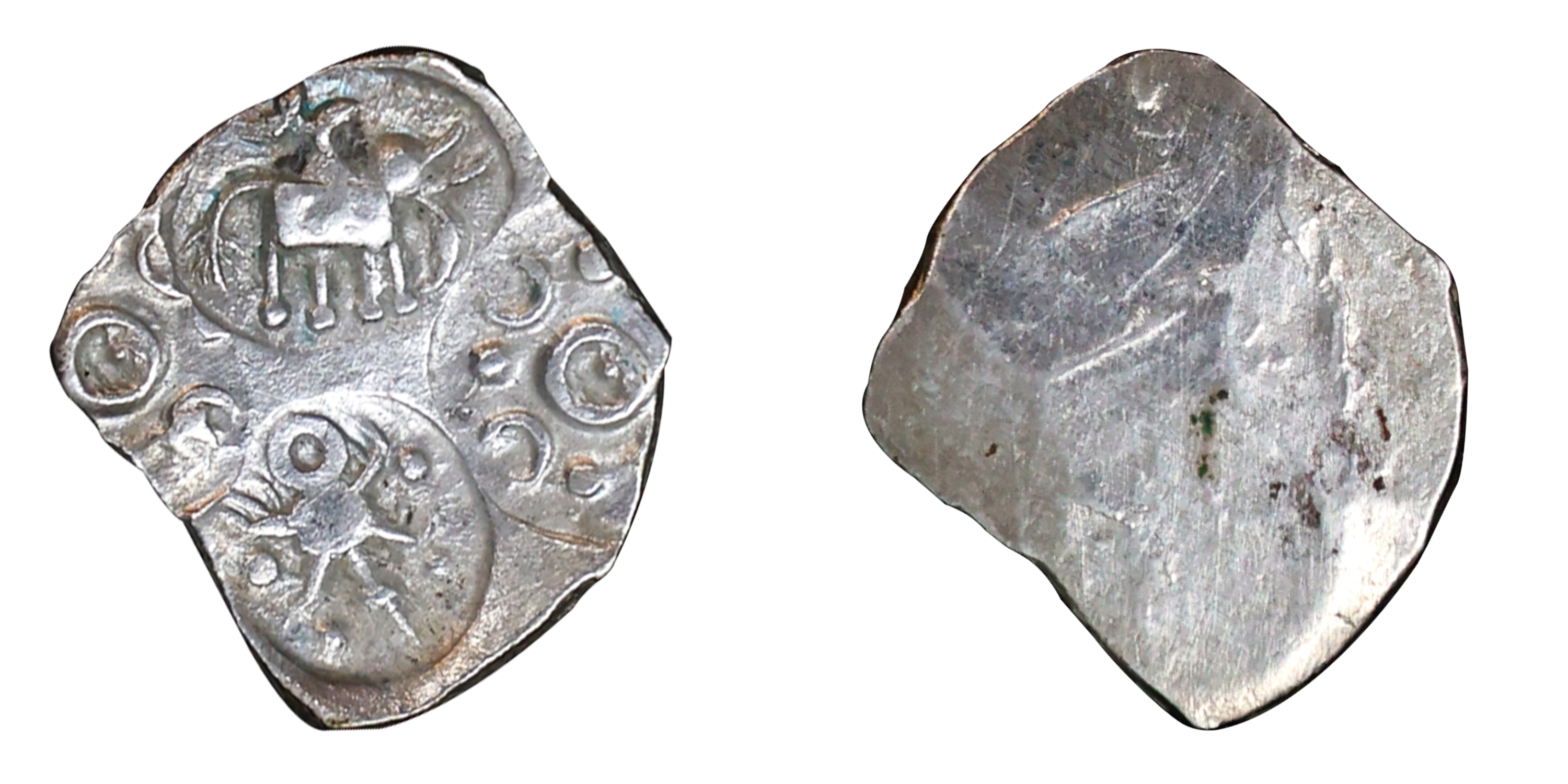 Vidarbha Janapada, Paratwada Region (Godavari valley), Silver 1/2 Vimashatika , 1.62g, 16.