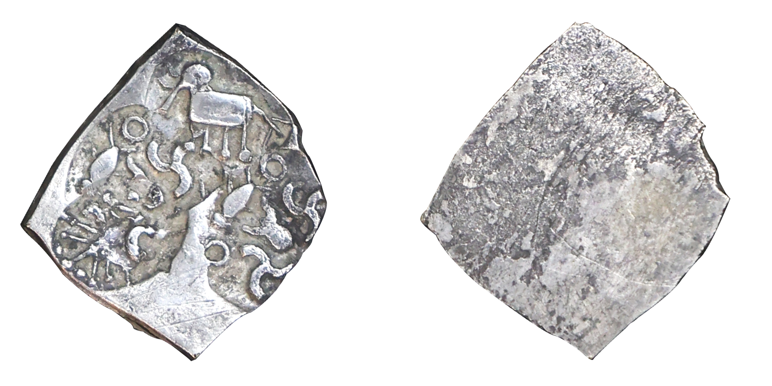 Vidarbha Janapada, Paratwada Region (Godavari valley), Silver 1/2 Vimashatika , 1.54g, 15.
