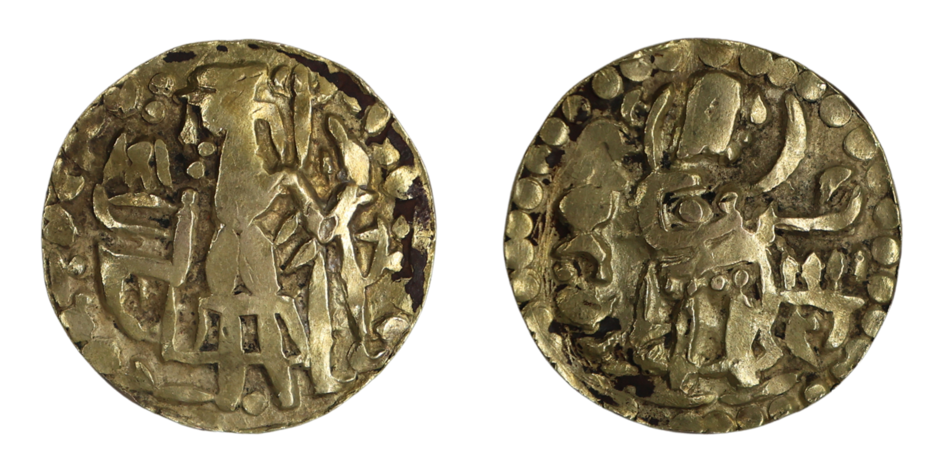 Samatata region , (Circa 400-600 AD), Gold Dinar , 6.24g, 23.40mm, Obv: Same as above but 