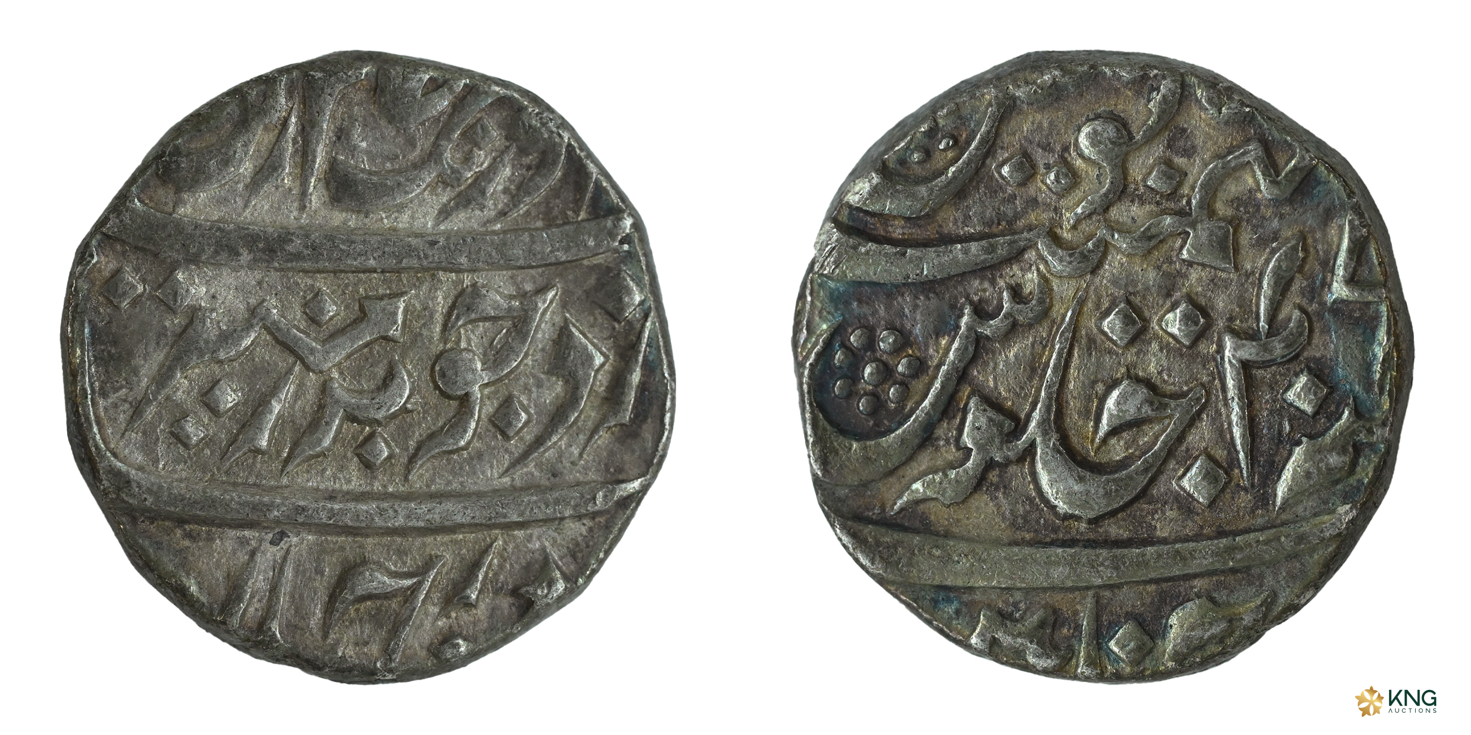 East India Company, Madras Presidency , in the name of Aurangzeb (AH 1068–1118 / AD 1658–1
