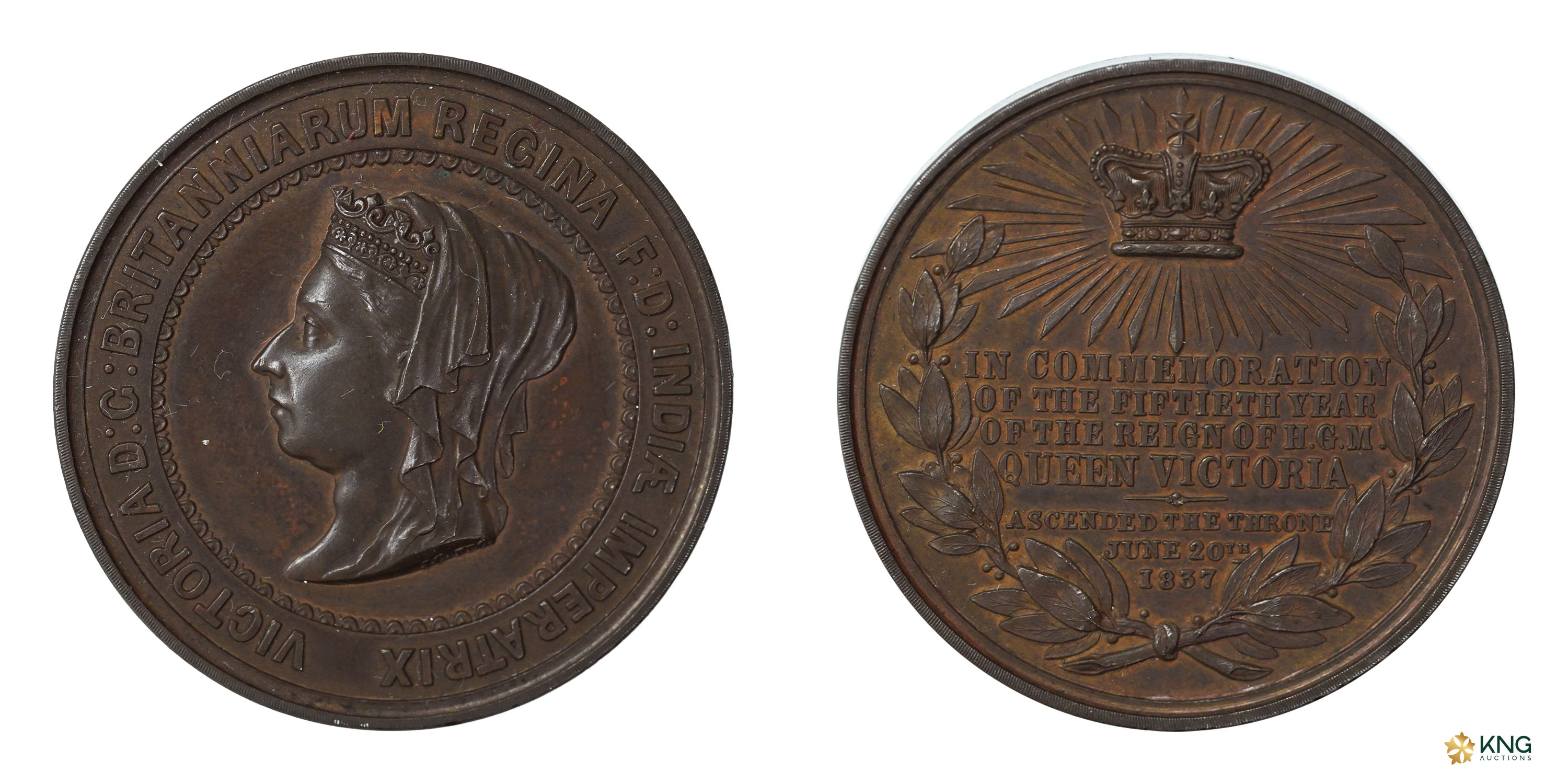 British India, Royal Commemorative Medals, Victoria Empress (AD 1876–1901), large bronze c