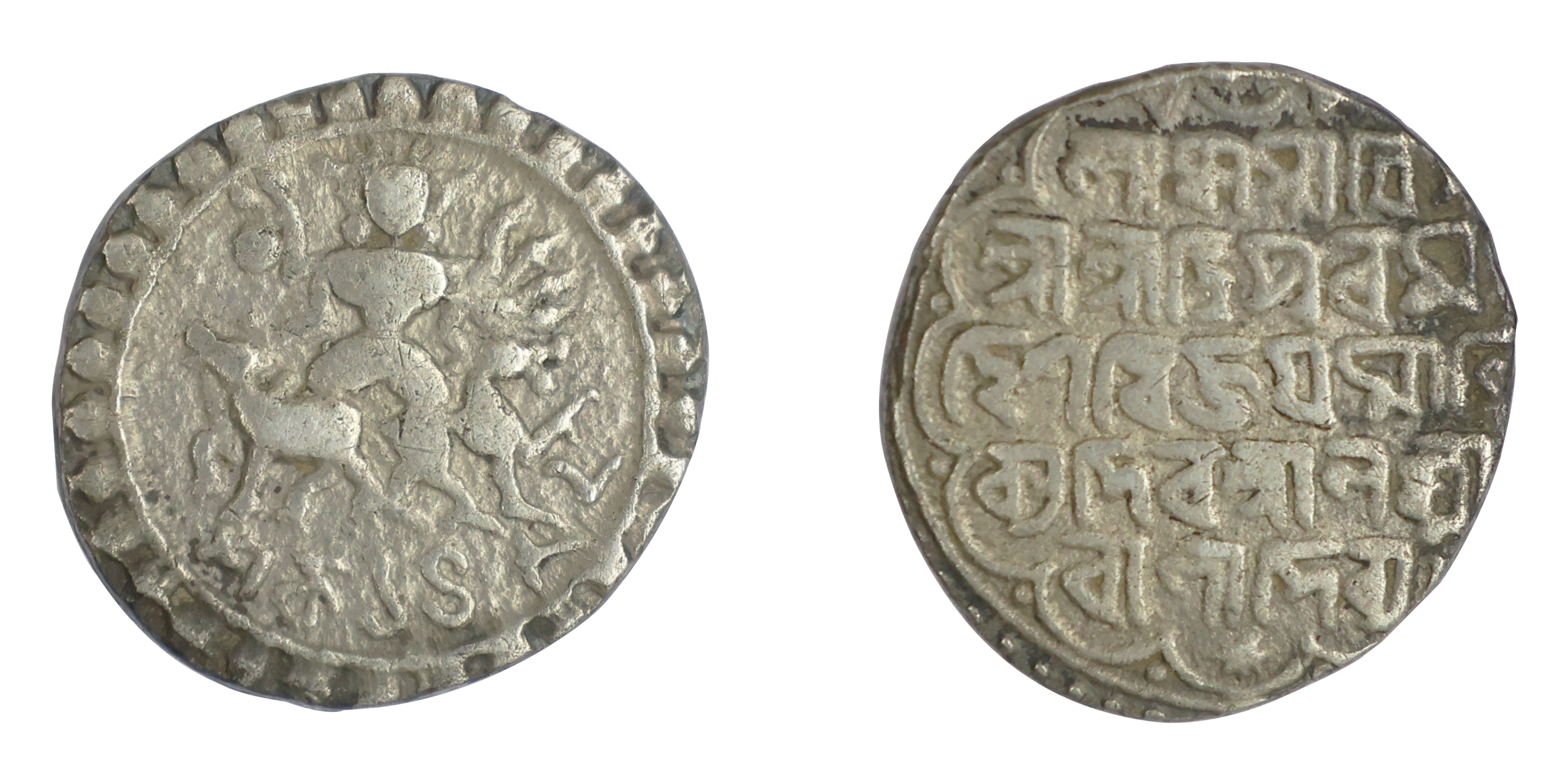 Vijaya Manikya (SE 1454-1486 / 1532-1564 AD), Silver Tanka, Saka 1482 , 10.55g, 21.39mm, c