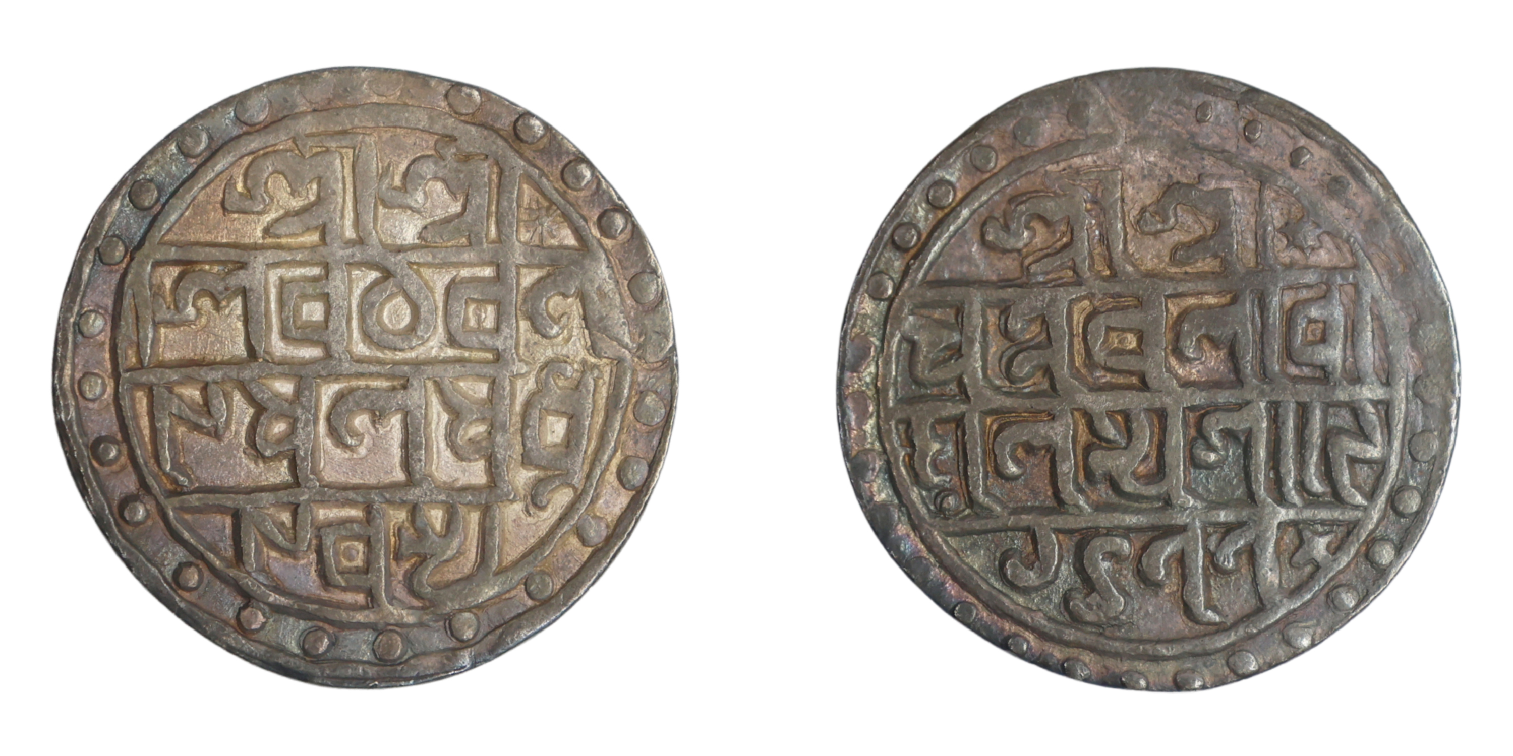 Cooch Behar, Nara Narayan (SE 1477-1509 / 1555-1587 AD), Silver tanka, 10.16g, 30.81mm, Ob