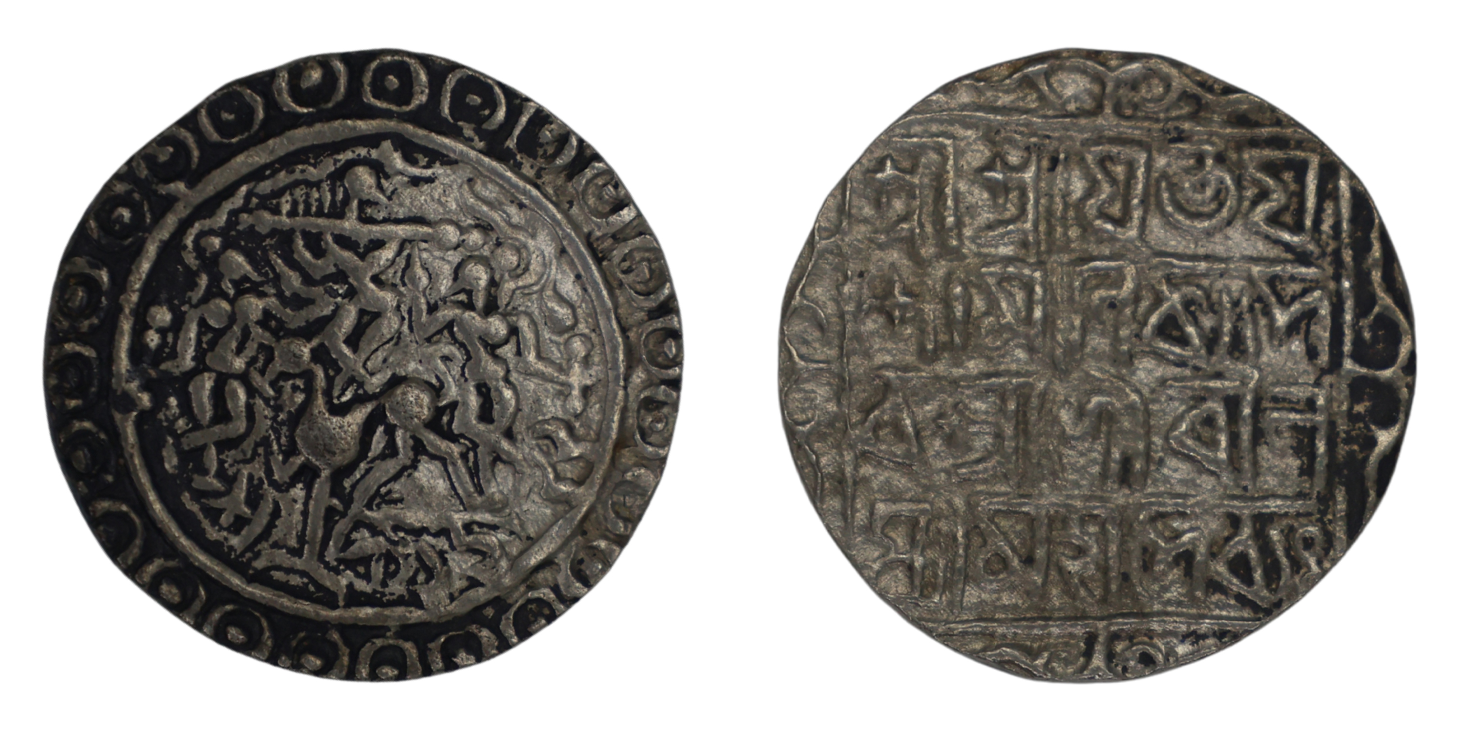 Tripura, Yaso Manikya (SE 1522-1540, 1600-1618 AD), Silver Tanka, Sake 1522 , 10.70g, 23.2