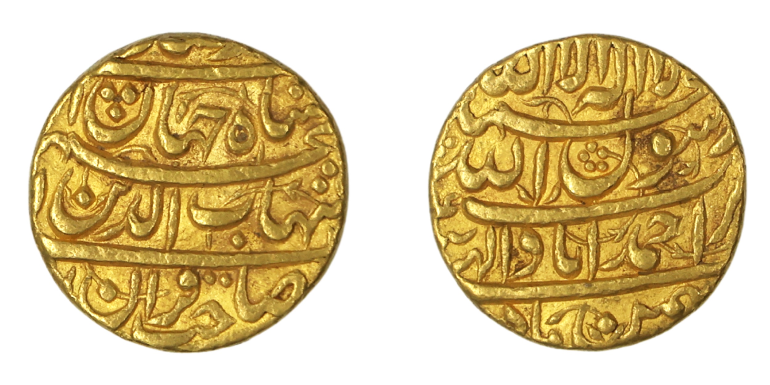 Shah Jahan I (AH 1037-1068 / 1628-1658 AD), Gold Mohur, 10.87g, 18.84mm, Ahmadabad Mint, A