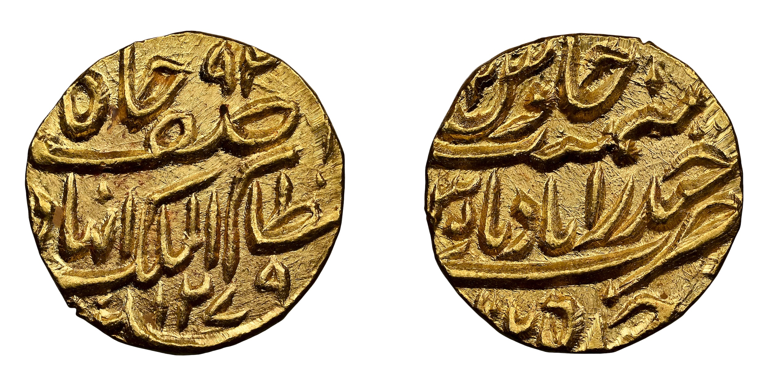 Afzal-ud-Daula (AH 1273-1285 / 1857-1869 AD), Gold 1/8 Mohur, 1.38g, Farkhanda Bunyad Hyde