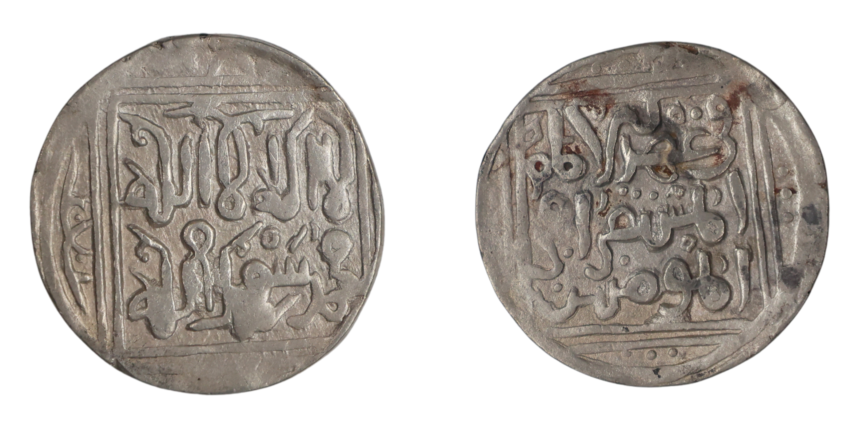 Anonymous coin issued by Governor Tamar Khan Qiran, Silver Tanka, 10.34g, 28.43mm, Lakhnau